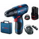 BOSCH GSR 120-LI PROFESSIONAL akkus fúró-csavarbehajtó 2x2.0Ah koffer, 06019G8000