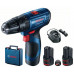 BOSCH GSB 120-LI PROFESSIONAL Akkus ütvefúró-csavarozó (12V/2x2,0Ah) koffer 06019G8100