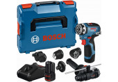 BOSCH GSR 12V-35 FC Akkus fúró-csavarozó + adapterek (12V/2x3,0Ah) L-BOXX 06019H3008