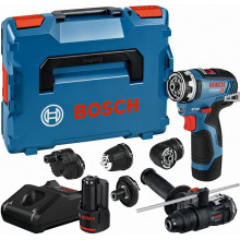 BOSCH GSR 12V-35 FC Akkus fúró-csavarozó + adapterek (12V/2x3,0Ah) L-BOXX 06019H3008