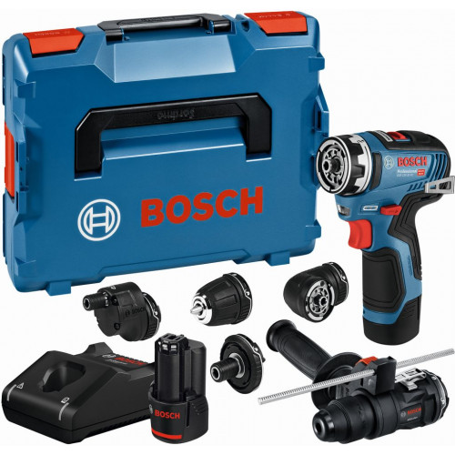 BOSCH GSR 12V-35 FC Akkus fúró-csavarozó + adapterek (12V/2x3,0Ah) L-BOXX 06019H3008