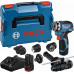 BOSCH GSR 12V-35 FC Akkus fúró-csavarozó + adapterek (12V/2x3,0Ah) L-BOXX 06019H3008