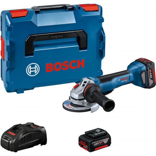 BOSCH GWS 18V-10 P PROFESSIONAL Akkus sarokcsiszoló (18V/2x5,0Ah) L-BOXX 06019J4101