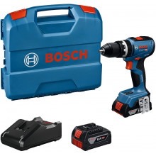 BOSCH GSB 18V-65 PROFESSIONAL Akkus ütvefúró, 1 x 2.0 Ah, 1 x 4.0Ah, L-Case 06019N3332
