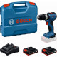 BOSCH GSB18V-52 PROFESSIONAL Akkus ütvefúró/-csavarozók, 2x 2,0Ah, L-Case 06019S0123