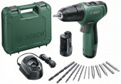 BOSCH EasyDrill 1200 akkumulátoros csavarozó, 2 x 1,5 Ah, GAL 1210 CV, AC kit 06039D3002