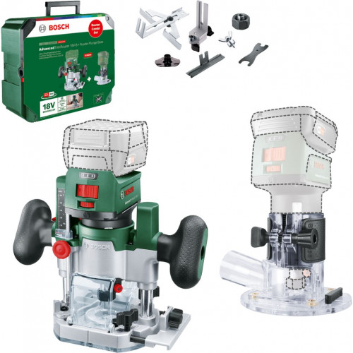 BOSCH AdvancedTrimRouter 18V-8 Akkus felsőmaró szett (18V/akku és töltő nélkül) 06039D5002