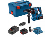 BOSCH GBH 18V-28 CF Akkus fúrókalapács SDS-Plus, GDE 18V-16, L-BOXX, 2x 8.0Ah 0611921003