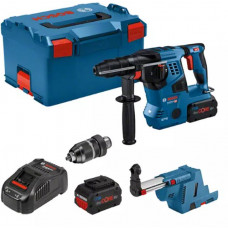 BOSCH GBH 18V-28 CF Akkus fúrókalapács SDS-Plus, GDE 18V-16, L-BOXX, 2x 8.0Ah 0611921003