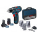 BOSCH GSR 12V-15 Akkus fúró-csavarozó, 1x akku 2,0+1 x akku 4,0+ACC soft bag, 0615990G6L