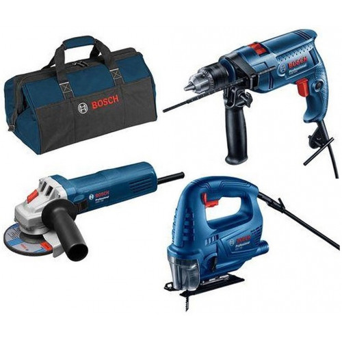 BOSCH Professional szett GSB 550 + GWS 750-125 + GST 700 0615990M3L