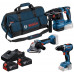 BOSCH Szerszámkészlet PROFESSIONAL GSB + GBH + GWS + 3× 5,0 Ah 0615A500AH
