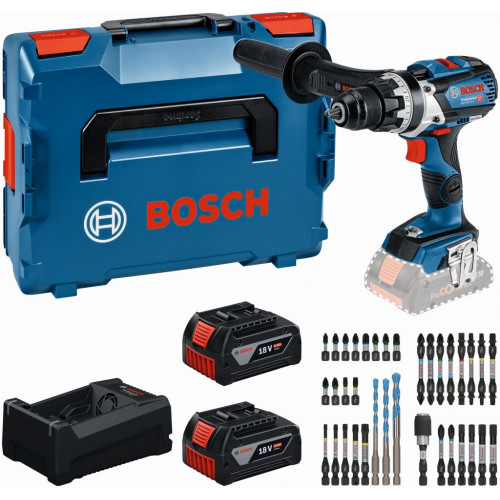 BOSCH GSR 18V-110 C PROFESSIONAL Szerszámkészlet, 2× 5,0 Ah + GAL + bitkészlet 0615A500E3