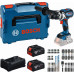 BOSCH GSR 18V-110 C PROFESSIONAL Szerszámkészlet, 2× 5,0 Ah + GAL + bitkészlet 0615A500E3