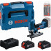 BOSCH Szerszámkészlet PROFESSIONAL GST 18V-125 S + 2×5.0Ah +fűrészlapkészlet 0615A500E5