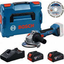 BOSCH GWS 18V-8 PROFESSIONAL Szerszámkészlet 2× GBA 4.0Ah + tárcsa + L-BOXX 0615A500E7