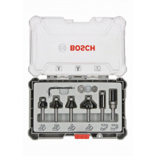 BOSCH 6 részes színelő és szélező alakmaróbetét-készlet, 6 mm-es szárral 2607017468