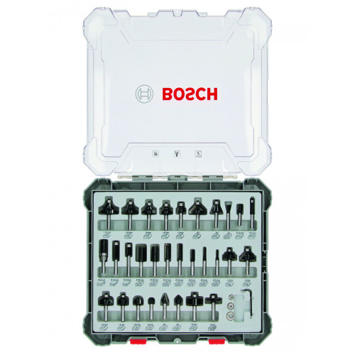 BOSCH 30 részes vegyes alakmaróbetét-készlet, 6 mm-es szárral 2607017474
