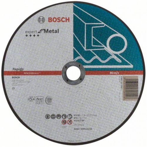 BOSCH Expert for Metal - Rapido Darabolótárcsa, egyenes 230 x 1,9mm 2608603400