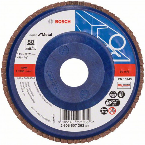 BOSCH Expert for Metal X551 fíber csiszolótárcsa 115 x 22,23mm 2608607363