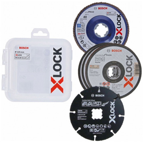 BOSCH X-LOCK készletek vágáshoz és csiszoláshoz125x22,23mm, 5db 2608619374
