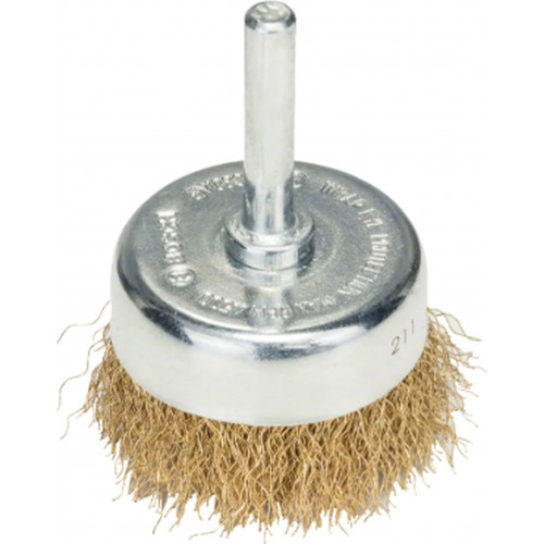 BOSCH csészekefe, hullámos huzal, 50×0,2 mm, sárgaréz felület 50 mm, 0,2 mm 2608622008