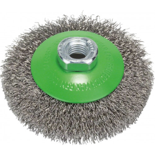 BOSCH kúpos kefe, hullámos huzal, 100, rozsdamentes acél 100 mm, 0,35 mm, M14 2608622108