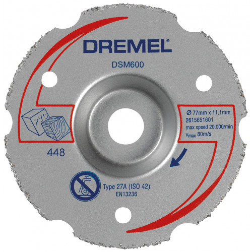 Dremel DSM20 Többcélú karbid felsőmaró vágókorong 77 mm 2615S600JB