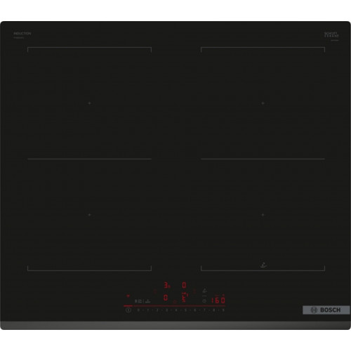 Bosch Serie 6, Indukciós főzőlap, 60 cm, Fekete, munkapultra építhető keret PVQ631HC1E