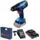 BOSCH GSR 180-LI PROFESSIONAL Akkus fúrócsavarozó (18V/2x2,0Ah) koffer 06019F8109