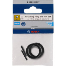 BOSCH Retaining Ring and Pin Set for PRO Impact Socket, 3/4", 4 részes 2608003067