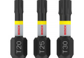 BOSCH PRO T Impact ütvecsavarozó fej, T20 x 25, T25 x 25, T30 x 25 mm, 3 db 2608522479