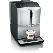 SIEMENS Teljesen automata kávéfőző, EQ300, Nappali ezüst, Kivehető víztartály TF303E01