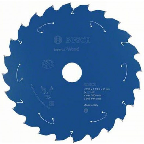 BOSCH Expert for Wood körfűrészlap akkumulátoros fűrészekhez, 216x1,7/1,2x30 T24 260864451