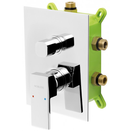 NOVASERVIS NOBLESS EDGE Fal alatti csaptelep 3 dobozos kimenettel, króm BOX36051RX, 0