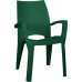 ALLIBERT SPRING kartámaszos műanyag kerti szék, sötétzöld 227729 (17186172)