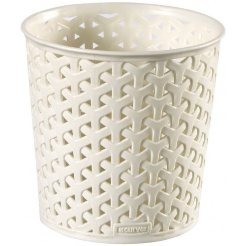 CURVER MY STYLE L méretű rattan kerek tartó kosár 14,4 x 13,9 cm krém 218656 (00717-885)