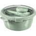 CURVER SMART TO GO 1,6L Kerek ételtartó, evőeszközzel 22x11cm matt zöld 249948 (00921-Q19)