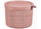 CURVER JUTE kerek doboz tetővel 2L, rózsaszín 255197 (01903-204)