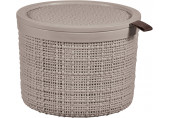 CURVER JUTE kerek doboz tetővel 2L, taupe 263683 (01903-382)