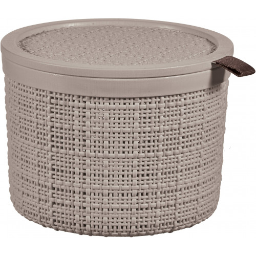 CURVER JUTE kerek doboz tetővel 2L, taupe 263683 (01903-382)