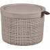 CURVER JUTE kerek doboz tetővel 2L, taupe 263683 (01903-382)