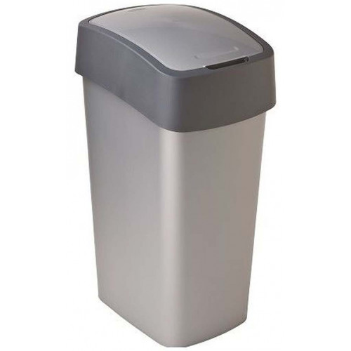 CURVER FLIP BIN billenő fedeles szemetes 45L, ezüst/szürke 186181 (02172-686)