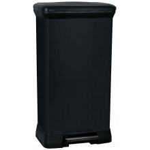 CURVER DECO BIN pedálos fémhatású szemetes 50L, fekete 187178 (02162-929)