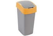 CURVER FLIP BIN billenő fedeles szemetes 45L, ezüs/sárga 195023 (02172-535)