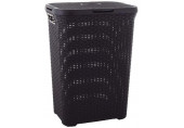 CURVER STYLE rattan hatású szennyestartó 60L, sötétbarna 189206 (00707-210)