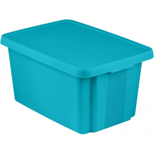 CURVER ESSENTIALS tároló doboz fedővel 45L, kék 225413 (00756-656)