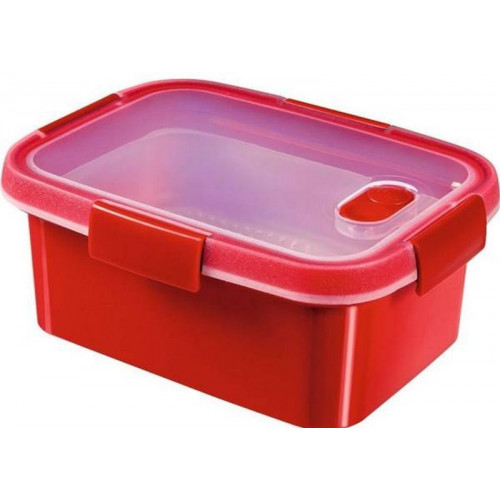 CURVER MICRO-WAVE 1,2L Mikrohullámú sütőbe helyezhető párolódoboz 20x15x9cm piros 232584