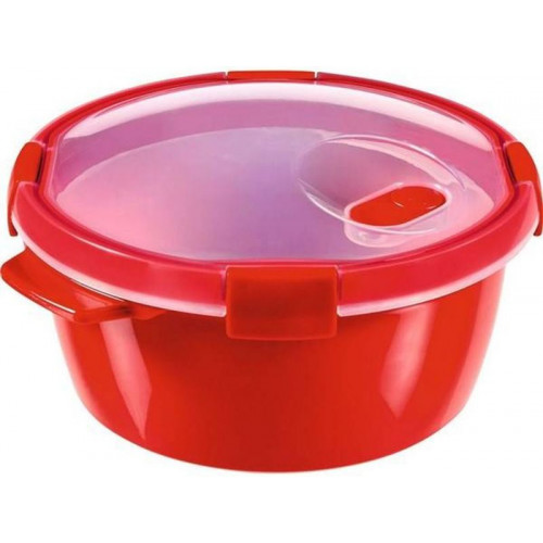 CURVER MICRO-WAVE 1,6L Mikrohullámú sütőbe helyezhető kerek párolódoboz 22x11cm piros 2325 CURVER MICRO-WAVE 1,6L Mikrohullámú sütőbe helyezhető kerek párolódoboz 22x11cm piros 2325