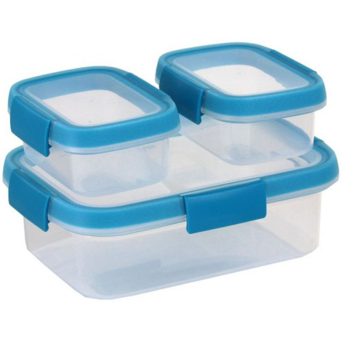 CURVER SMART FRESH 2x0,2L+1L 20x15x7cm átlátszó/kék 00992-284